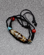 Tibetan Original Tiger Tooth Dalo Dzi Bead Necklace