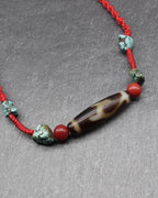 Antique Tibetan Dzi Bead, Vajrayogini Dakini Tantric Wisdom Amulet Tibetan Buddhist Protection Mala