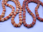 Large Rudraksha Beads Mala, Natural 5 Mukhi Nepalese Japa Mala 54 or 108 Beads