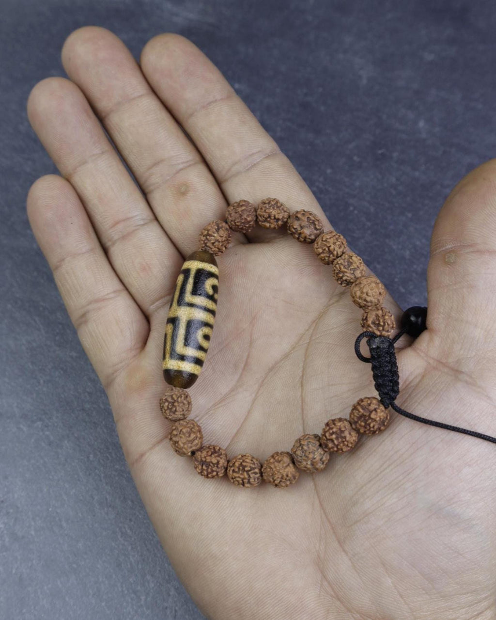 4 Eye Dzi Rudraksha Bracelet, Himalayan Protection Bracelet