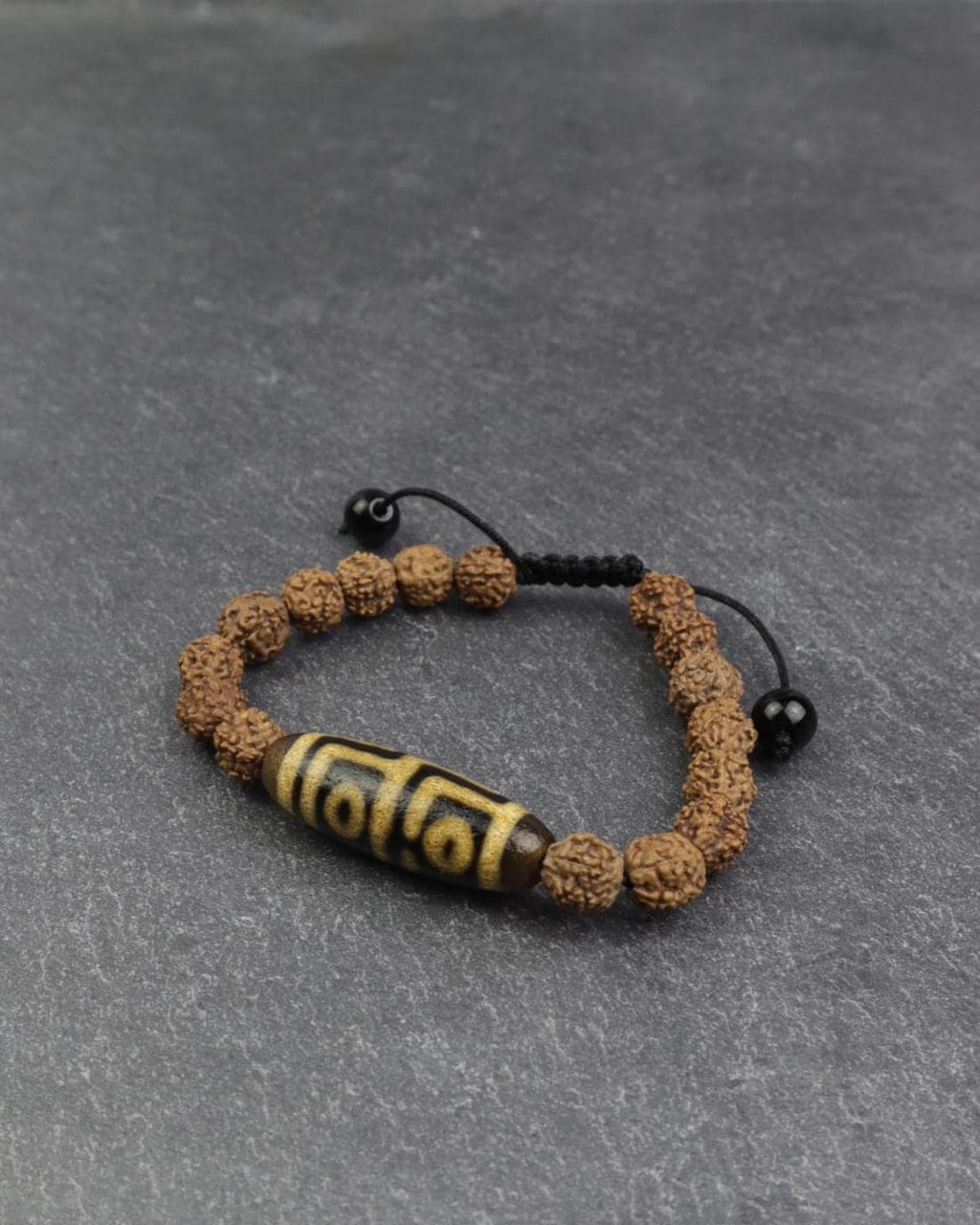 4 Eye Dzi Rudraksha Bracelet, Himalayan Protection Bracelet