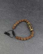 4 Eye Dzi Rudraksha Bracelet, Himalayan Protection Bracelet