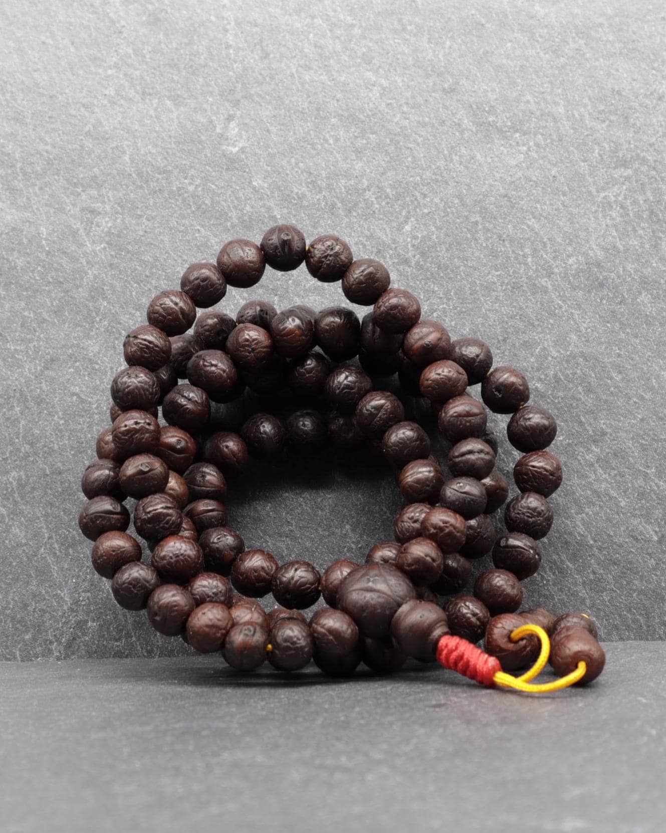 Ziziphus Budhensis Bodhi Prayer Bead Buddha Chitta Phoenix Eye 108+1 Beads 8 to 9mm Mala