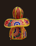 Antique Tibetan Bell And Vajra Set Ashta Mangala Symbols Free Brocade Cover