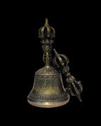 Tibetan Buddhist Antique Bell And Dorje Ritual Set With Original Case, 30 Years Old