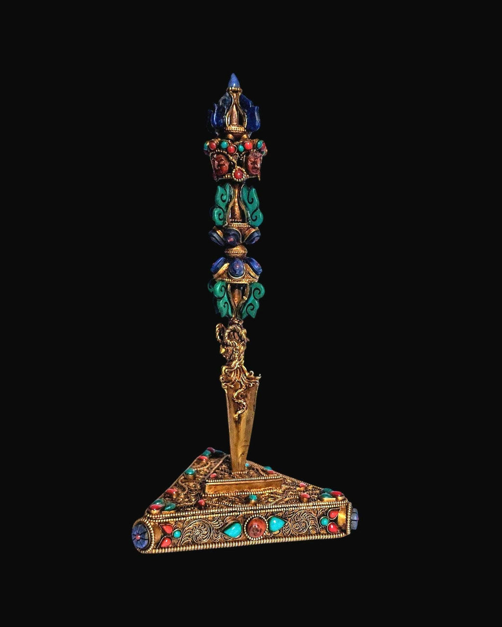 Antique Bell, Dorje Vajra and Phurba Tibetan Ritual Set