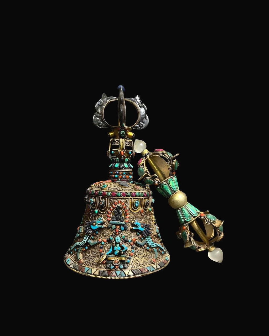 Antique Tibetan Bell and Dorje Collector Piece