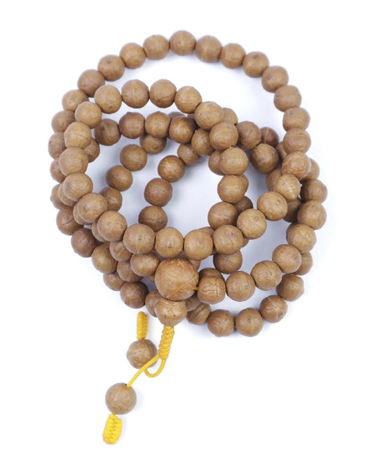Natural Bodhi Seed, Buddhist Prayer Rosary Mala 10 to 11mm