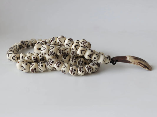 Skull Bone Buffalo Tantric Meditation Prayer Beads