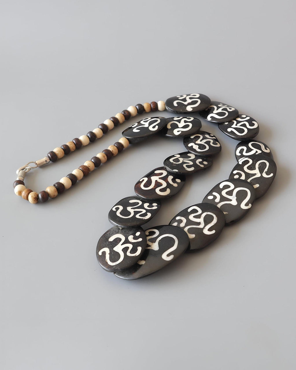 Tibetan Om Bone Necklace Old Design Spiritual Jewelry Nepal
