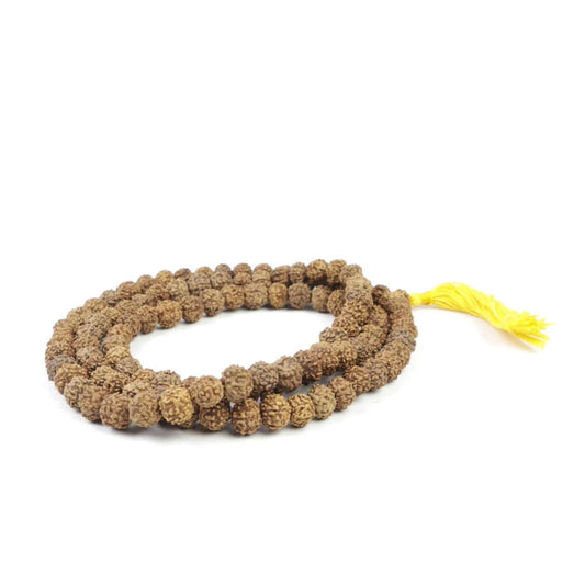 Indonesian Rudraksha Prayer Beads, Natural Japa Mala