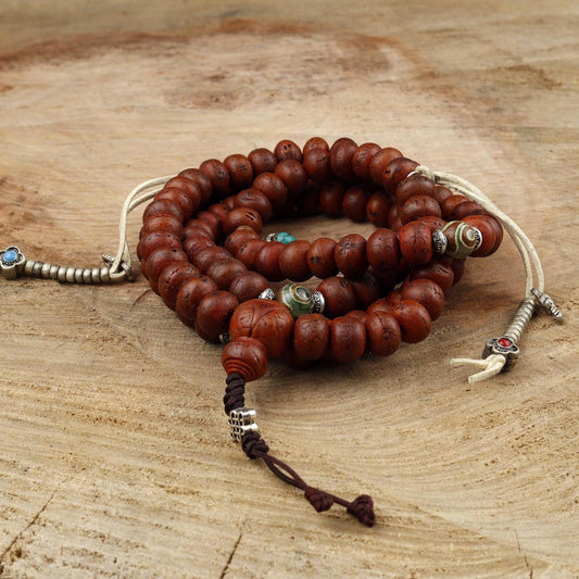 Natural Bodhi Seed, Hand-rubbed Tibetan Prayer Beads