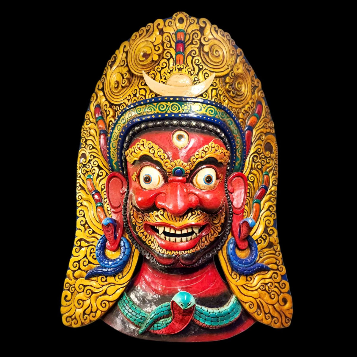 Bhairav, Protective Deity Wooden Mask