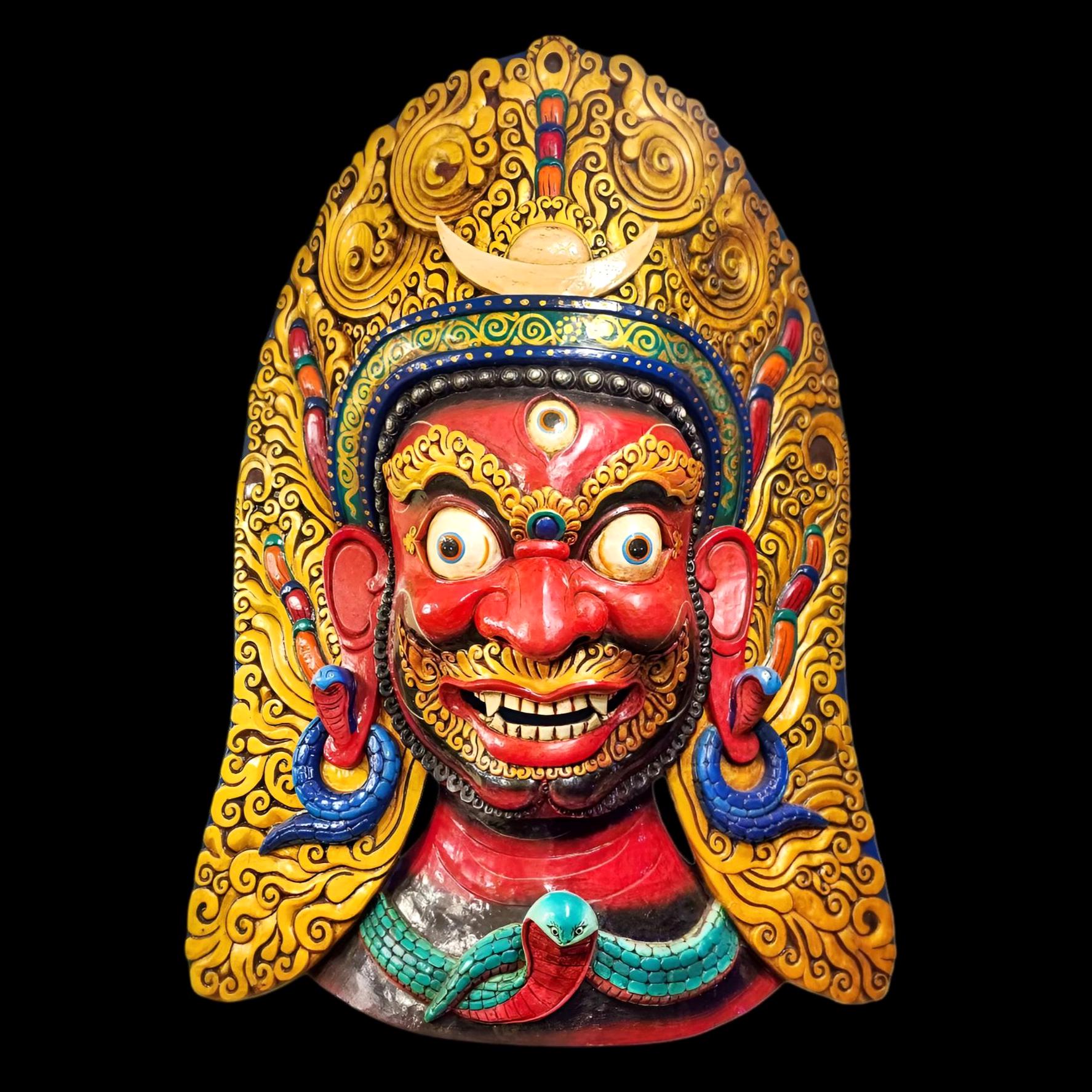 Bhairav, Protective Deity Wooden Mask