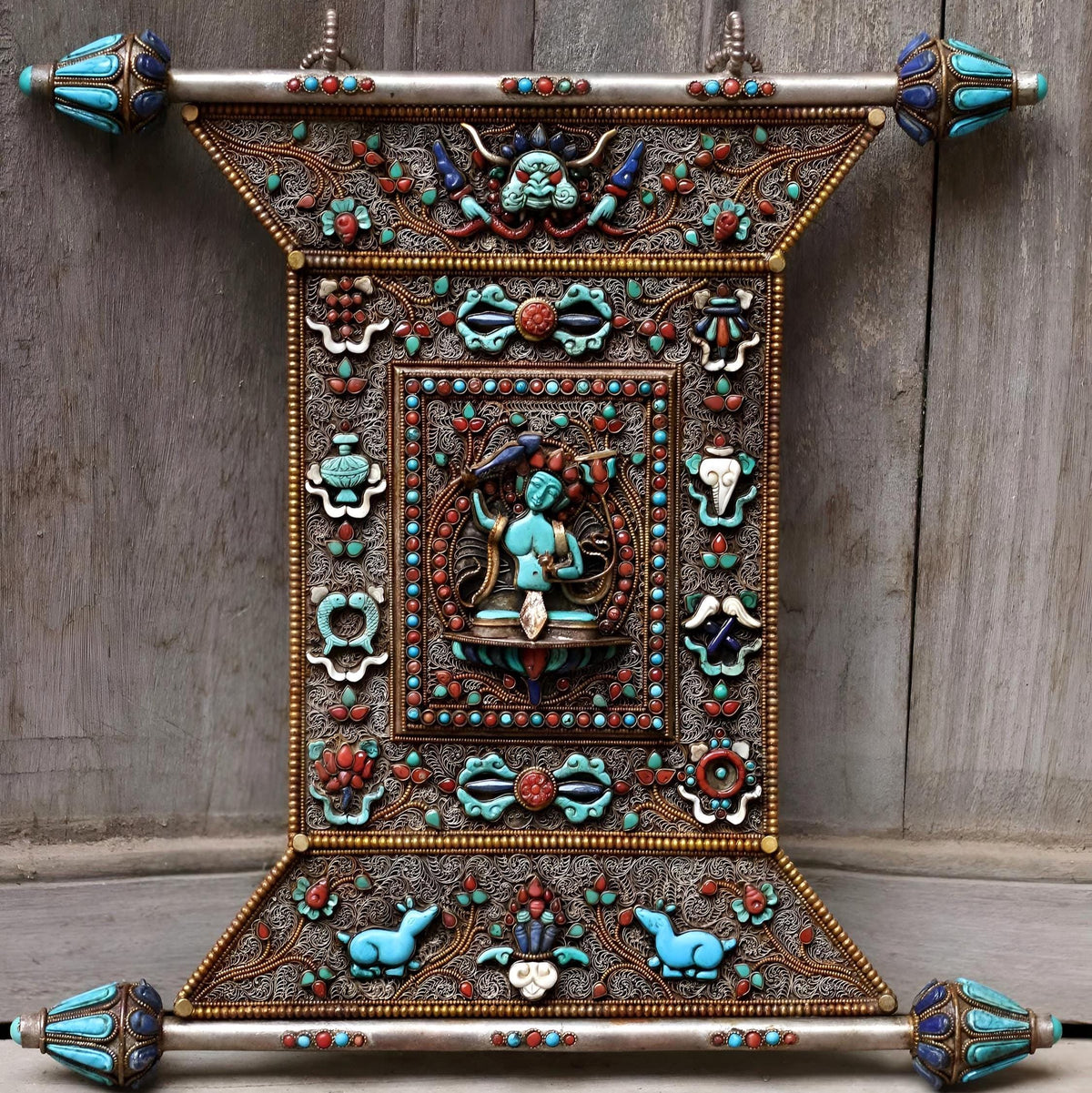Manjushree, Wooden Wall Hanging