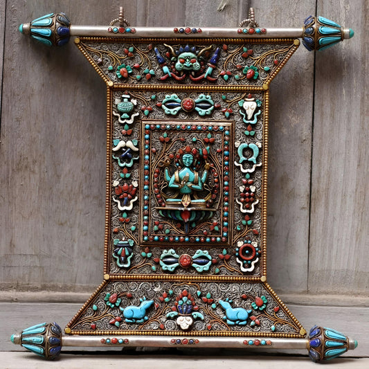 Chenrezig Bodhisattva Buddhist Wooden Wall Decor