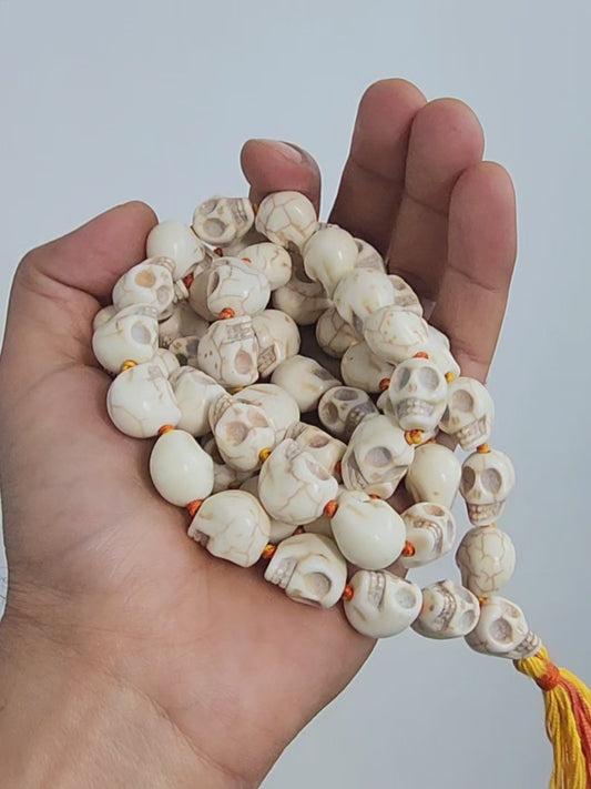 Sacred Ama Kali Skull Munda Mala Meditation Rosary