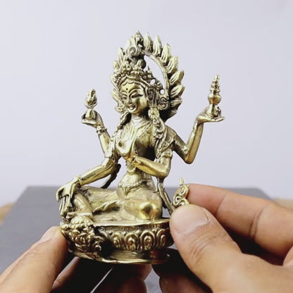 Laxmi Brass Statue, Goddess of Wealth and Prosperity