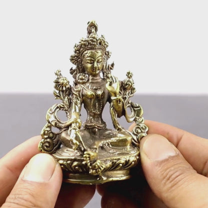 Buddhist Goddess Tara Brass Statue
