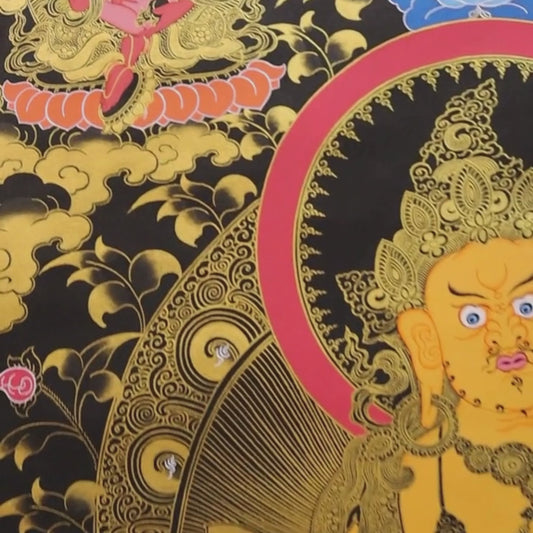 Five Dzambhala Thangka, Wealth Deity Of Abundance And Virtue