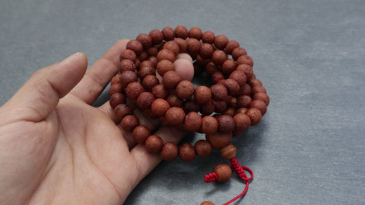 11mm Tibetan Buddhist Prayer Beads, Phoenix Eye Seed, Vajrayana Buddhism